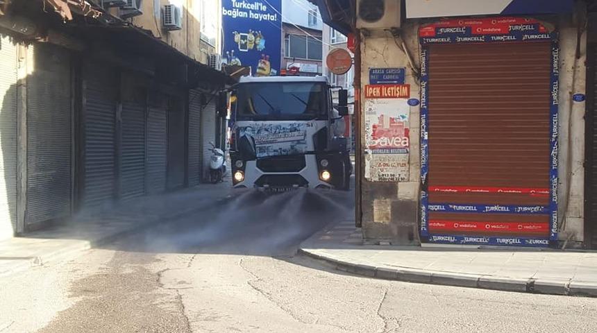 Kilis&rsquo;te dezenfekte &ccedil;alışmaları s&uuml;r&uuml;yor