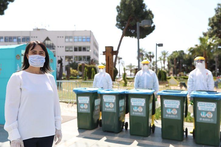 Alanya Belediyesinden atık maske ve eldivene önlem G3