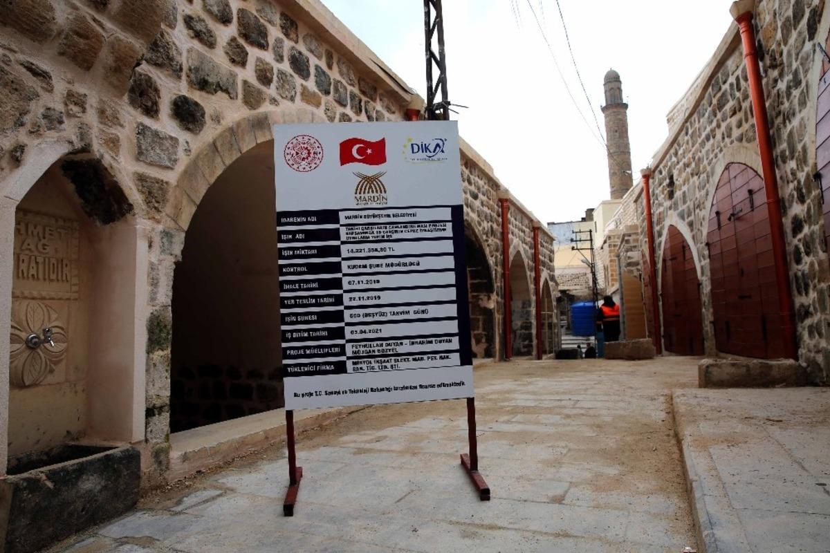 Mardin&rsquo;in tarihi &ccedil;arşıları ilk g&ouml;r&uuml;n&uuml;m&uuml;ne kavuşuyor