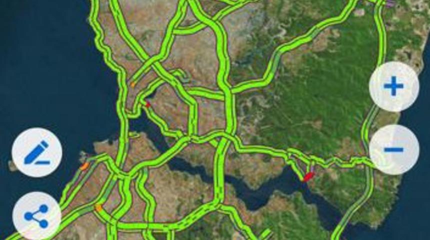 İstanbul&rsquo;da sokağa &ccedil;ıkma yasağı &ouml;ncesi trafik yoğunluğu y&uuml;zde 1 olarak &ouml;l&ccedil;&uuml;ld&uuml;