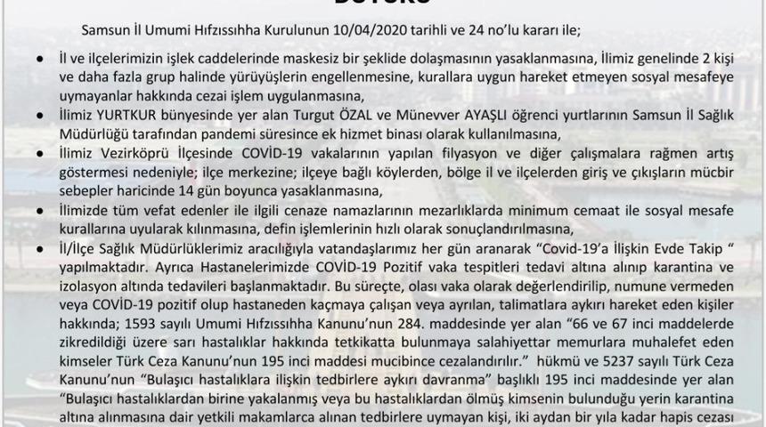 Vezirk&ouml;pr&uuml;&rsquo;ye 14 g&uuml;n karantina