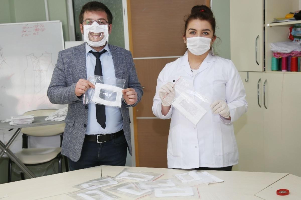 İşitme engellilere &ouml;zel maske &uuml;retildi