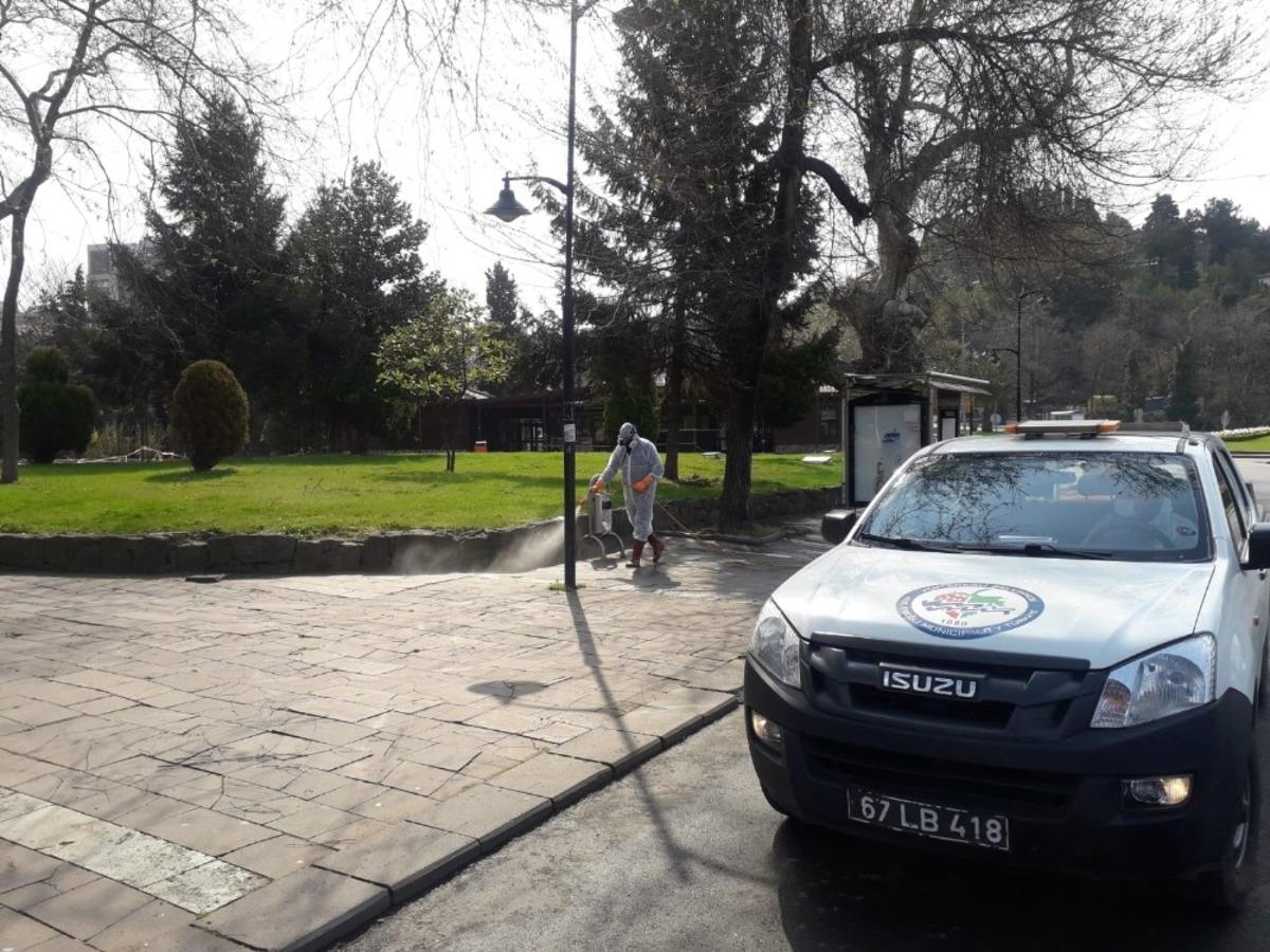 Kdz. Ereğli belediyesi dezenfekte &ccedil;alışmalarını s&uuml;rd&uuml;r&uuml;yor