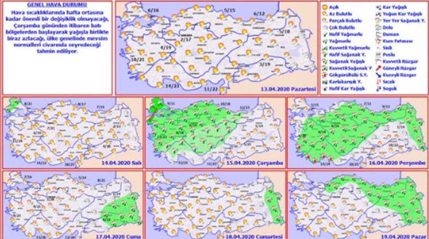 Meteoroloji'den hava sıcaklığı duyurusu! &Ccedil;arşamba g&uuml;n&uuml;nden itibaren...