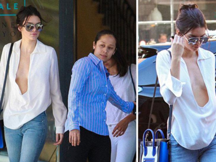Kendall Jenner'ın gömleğiyle zor anları G4