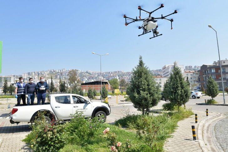 Çiğli’de drone ile dezenfekte başladı G1