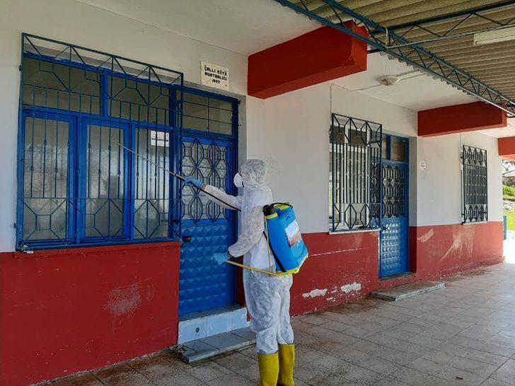 Korona virüs görülen Çallı’da dezenfeksiyon çalışması yapıldı G2