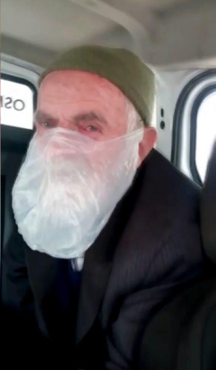 Poşeti maske yapıp, ilaçları için dışarı çıktı G4