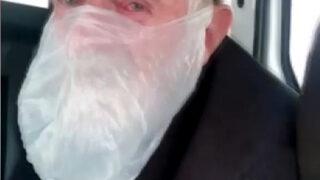 Poşeti maske gibi takıp sokağa çıkınca... Belediye harekete geçti