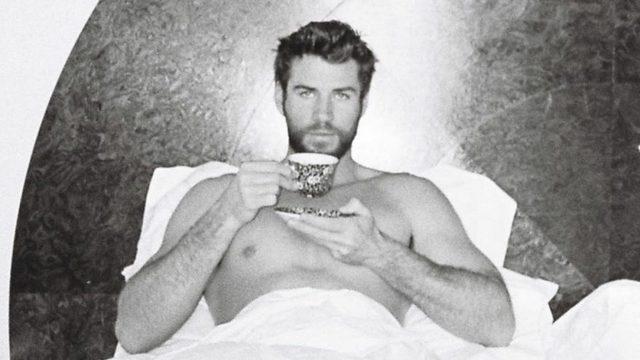 Liam Hemsworth karantina günlerinde yataktan paylaştı