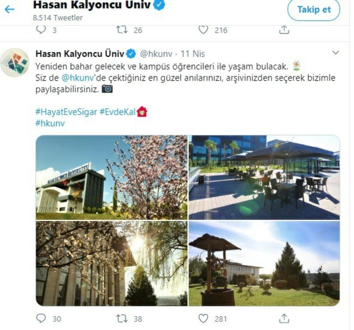 &Ouml;ğrencilerin "Bahar Gelecek" paylaşımına &uuml;nl&uuml;lerden destek