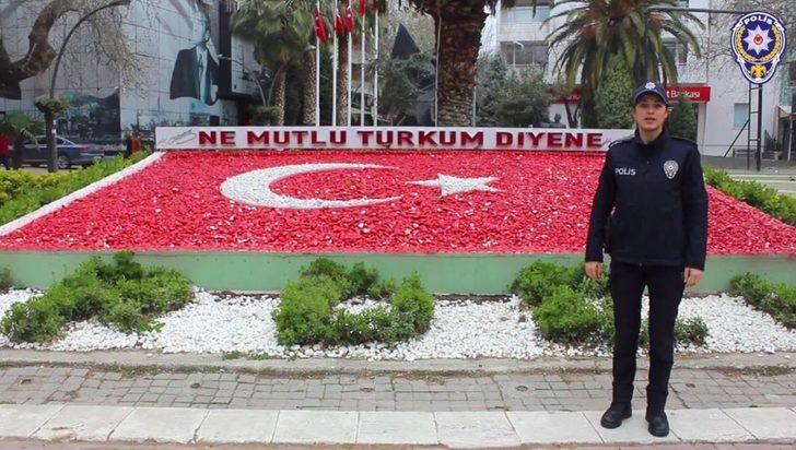 Erdek polisinden ’Evde Kal’ klibi G4