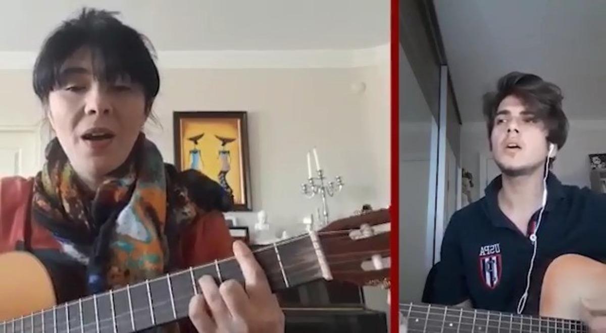 Bigalı &ouml;ğrencilerden şarkılı &lsquo;Evde kal&rsquo; mesajı