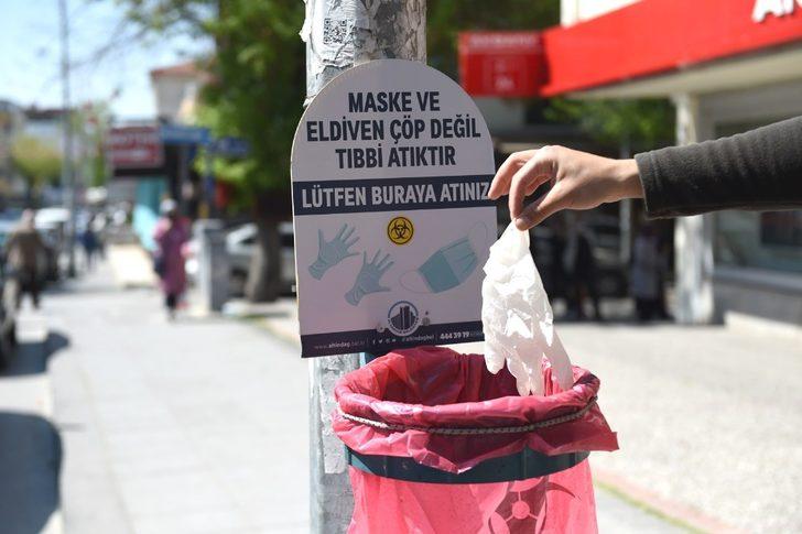 Maske atıklarına özel çöp sepeti G2