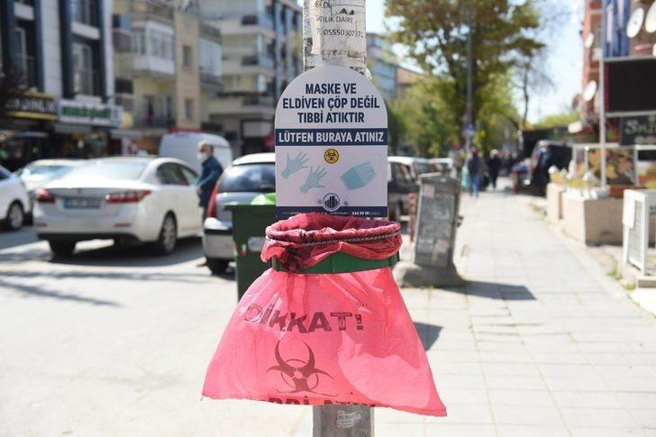 Maske atıklarına özel çöp sepeti G3