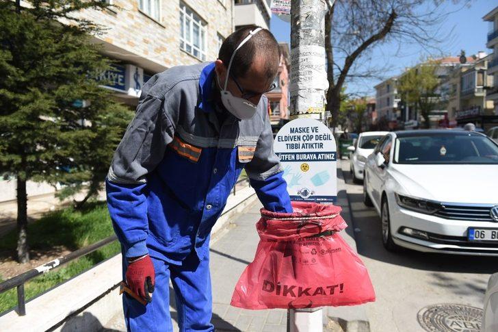 Maske atıklarına özel çöp sepeti G5