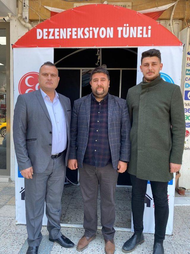 MHP Bergama’dan dezenfeksiyon tüneli