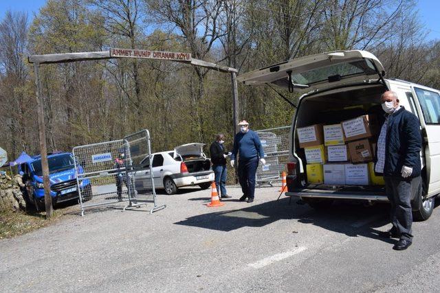 Sinop’ta karantinaya alınan köylere gıda yardımı