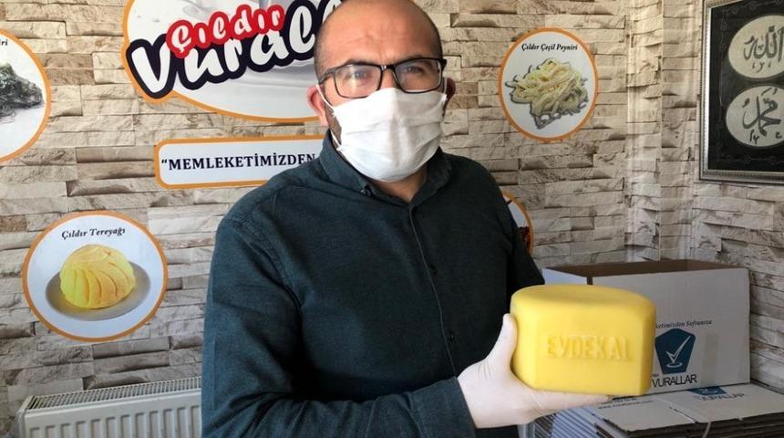 Ardahan&rsquo;da "Evde Kal" Kaşar peynirini &uuml;rettiler