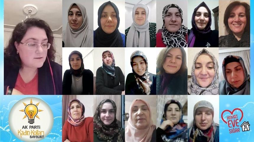 AK Parti Bayburt İl Kadın Kolları y&ouml;netimi interaktif olarak toplandı
