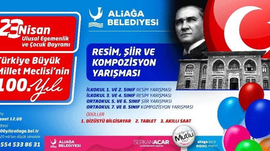 Aliağa Belediyesinden &ccedil;ocuklara 23 Nisan s&uuml;rprizi