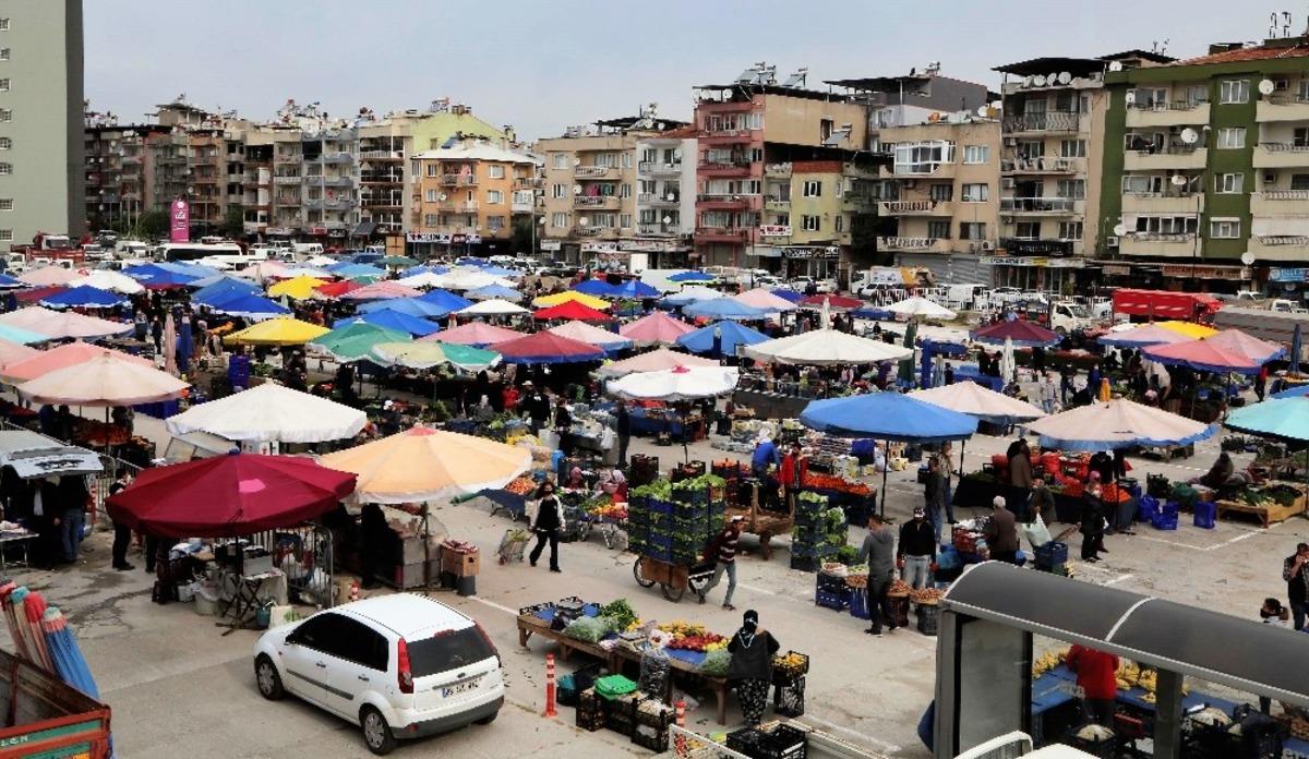Yeni yerine taşınan pazaryerinde ilk denetimi başkan yaptı