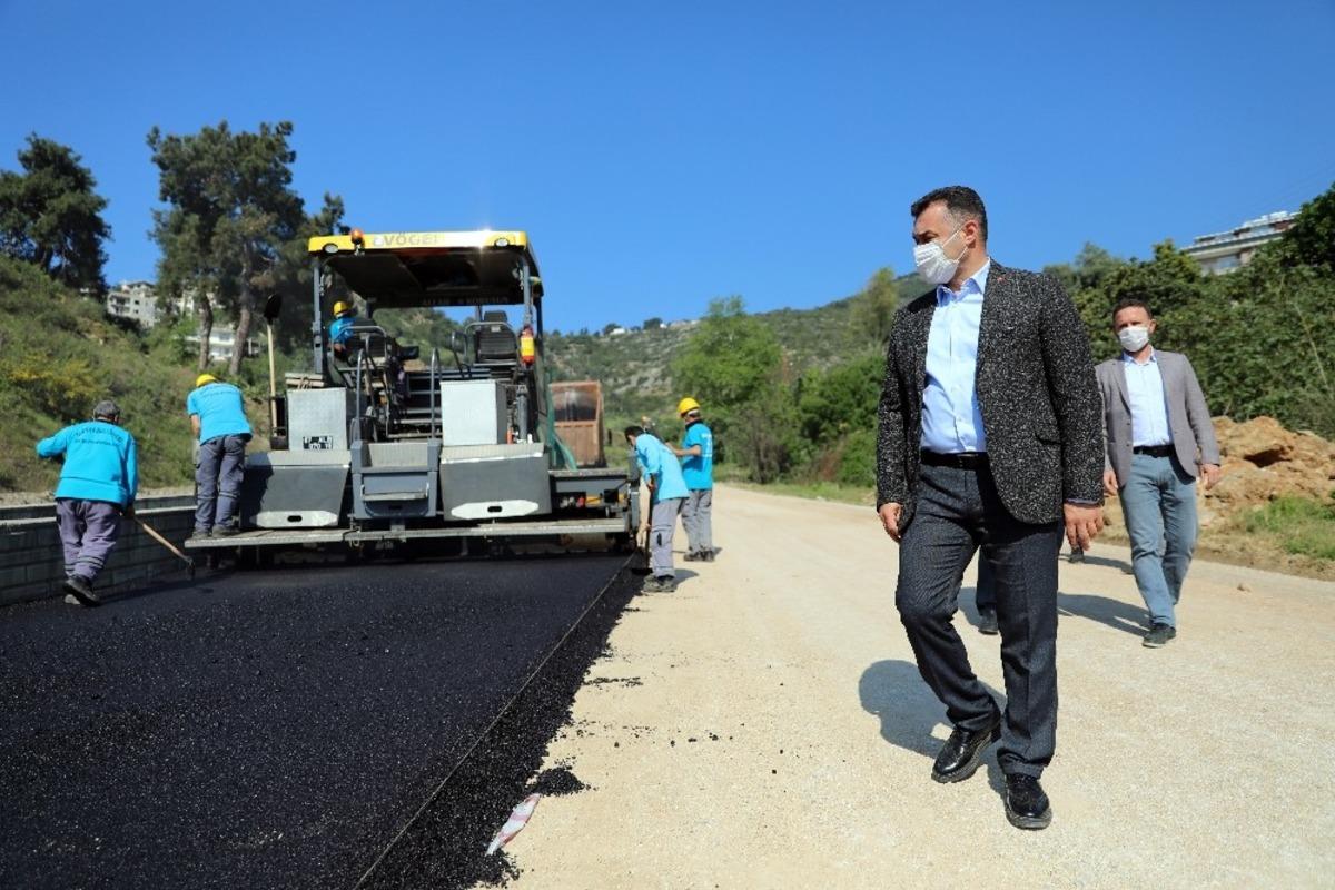 Alanya Belediyesinin asfaltlama &ccedil;alışmaları