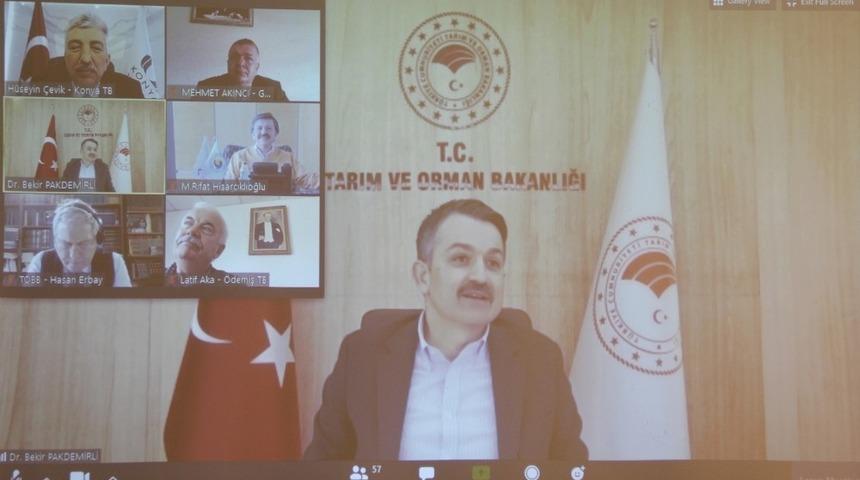 GTB Başkanı Akıncı Bakan Pakdemirli&rsquo;ye canlı hayvan &uuml;reticilerinin sorunlarını iletti