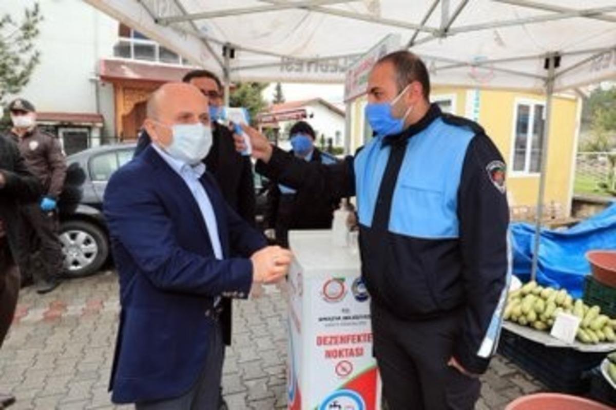 Vali, korona vir&uuml;s &ouml;nlemlerini yerinde inceledi