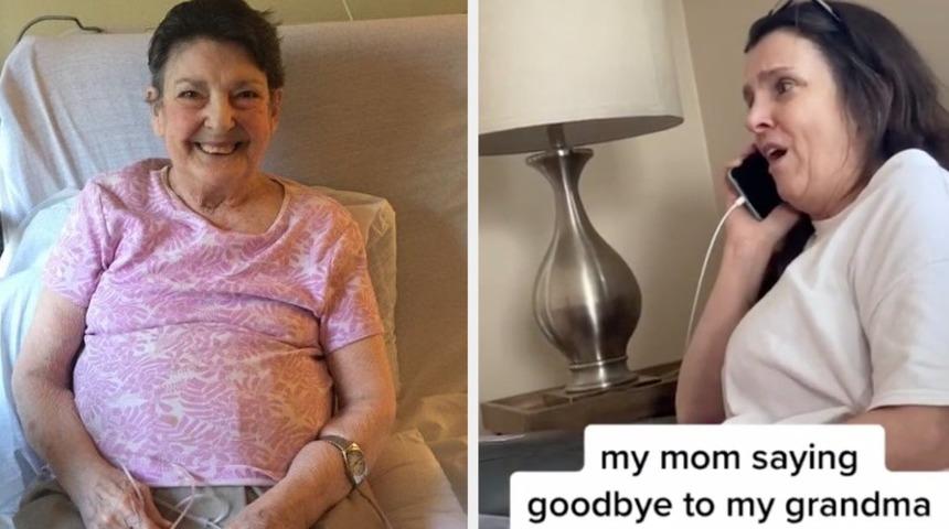 Koronavirüs hastası olan büyükannelerine veda ettikleri videoyu TikTok’tan paylaştı