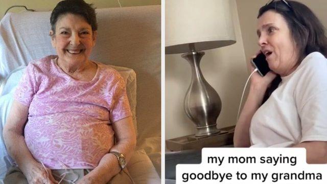 Koronavirüs hastası olan büyükannelerine veda ettikleri videoyu TikTok’tan paylaştı