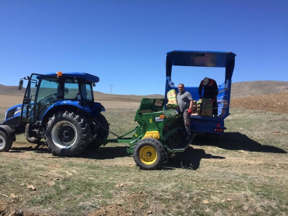 &Ccedil;ift&ccedil;iler y&uuml;zde 75 hibeli tohumları tarlalarına ekmeye başladı