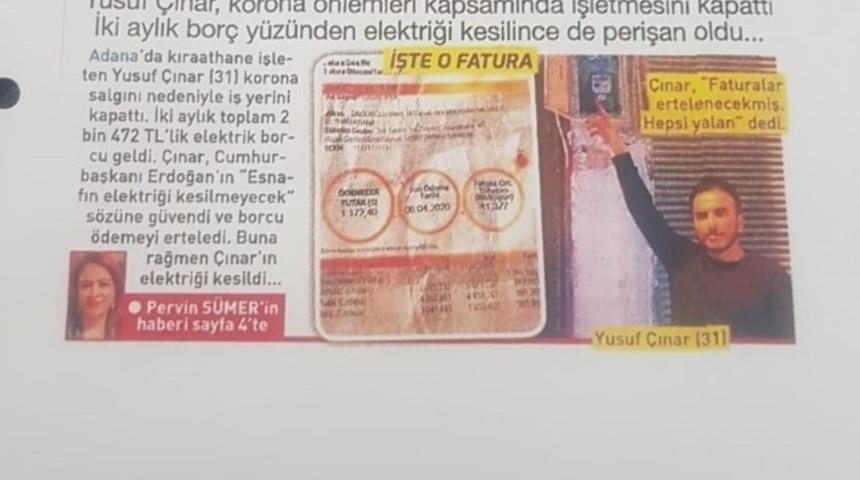 “Adana’da bazı iş yerlerinin enerjisinin usulsüz kesildiği“ iddiasına yalanlama