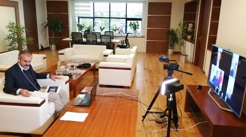 &Ccedil;ift&ccedil;i&rsquo;den il&ccedil;e başkanlarıyla video konferans