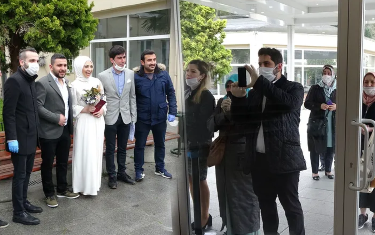 Nikah sevinci sosyal mesafeyi unutturdu