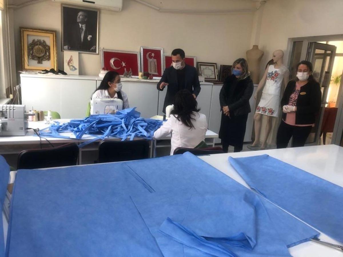 Ezine SODAM&rsquo;da maske &uuml;retimi başladı