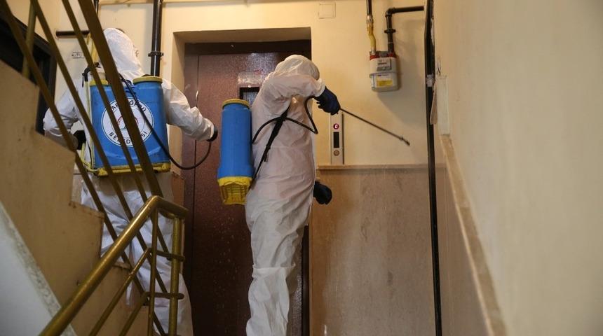 Karaköprü’de dezenfekte çalışmaları sürüyor