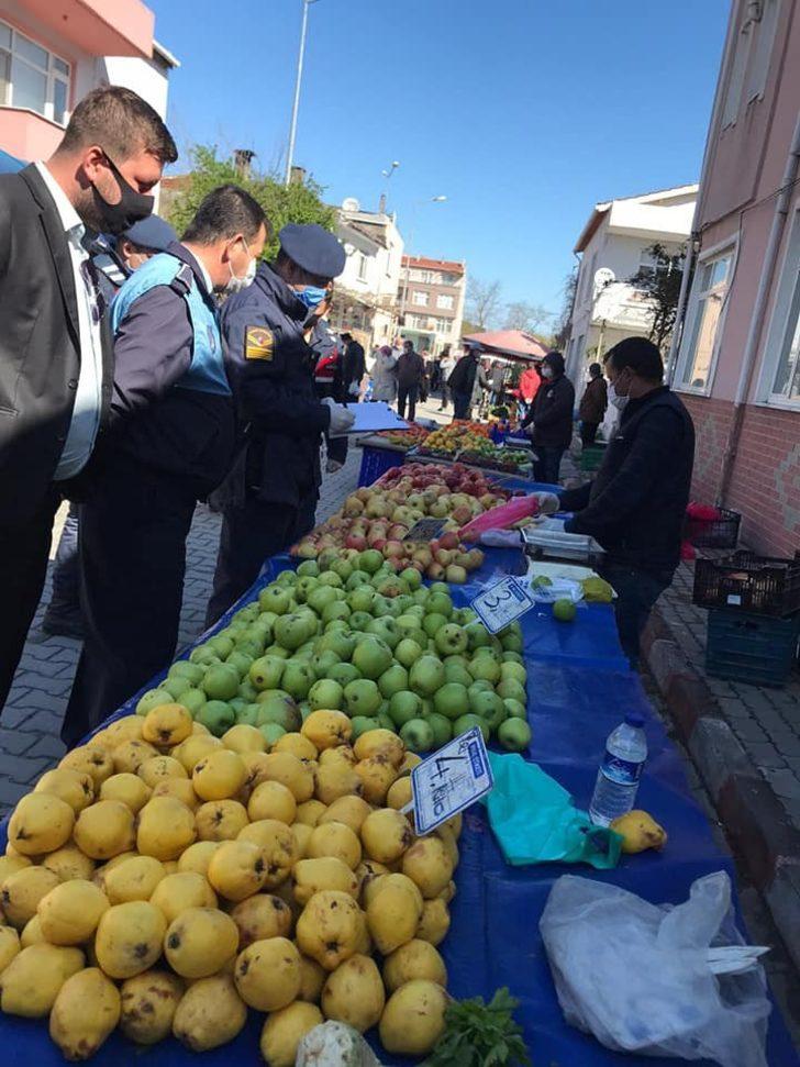Çardak pazarında korona virüs denetimi G3