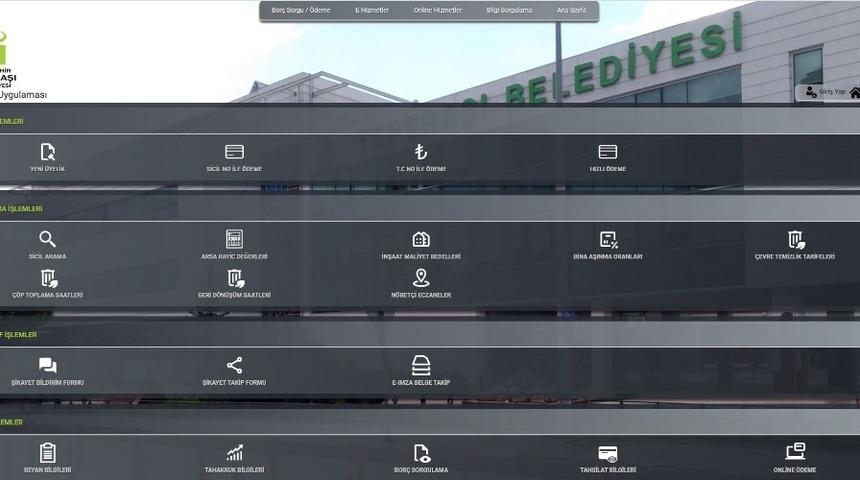 Belediye işlemleri sanal ortamda