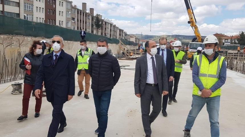 Başkan Şimşek, Konya Yolu inşaat çalışmalarını yerinde inceledi