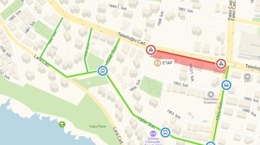 Muratpaşa&rsquo;da Tekelioğlu caddesinin bir b&ouml;l&uuml;m&uuml; 10 g&uuml;nl&uuml;ğ&uuml;ne kapanıyor