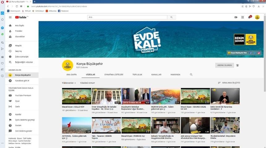 Konya B&uuml;y&uuml;kşehir Youtube kanalından evlere misafir oluyor