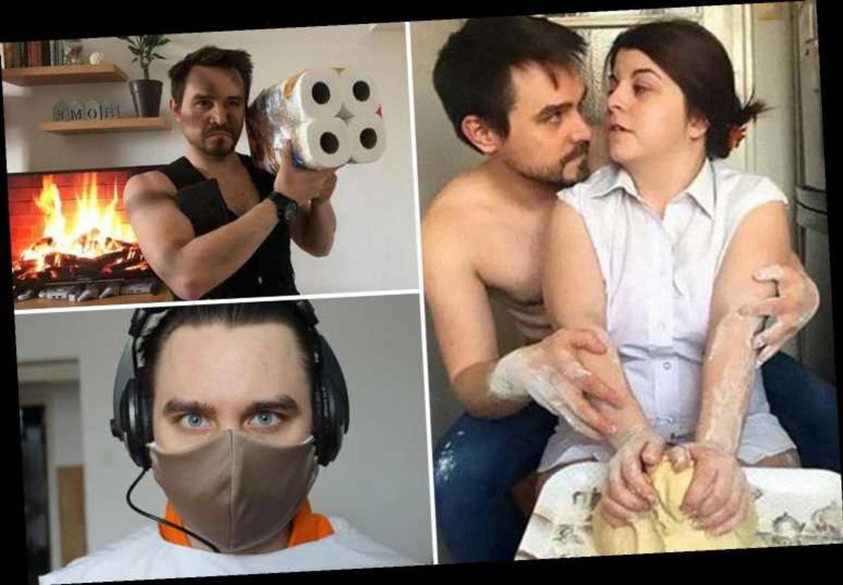 Karantinadayken 21 &uuml;nl&uuml; filmi evlerinde yeniden canlandıran &ccedil;ift 