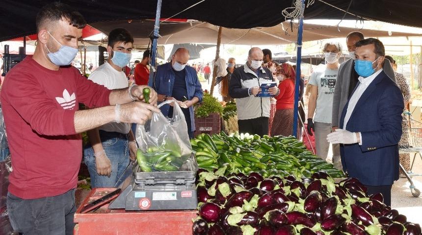 Y&uuml;reğir&rsquo;de semt pazarlarına korona vir&uuml;s d&uuml;zenlemesi