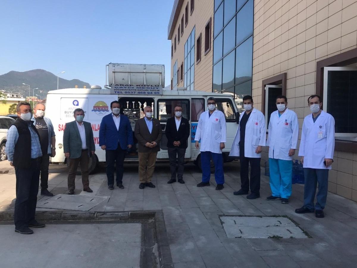 ALK&Uuml; Hastanesi acil servisi &ouml;n&uuml;ne ikram aracı kuruldu