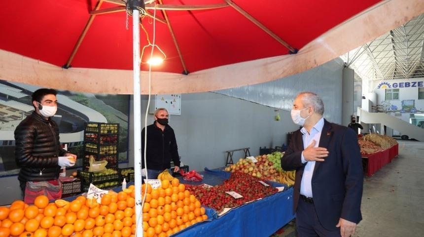 Başkan B&uuml;y&uuml;kg&ouml;z semt pazarını denetledi