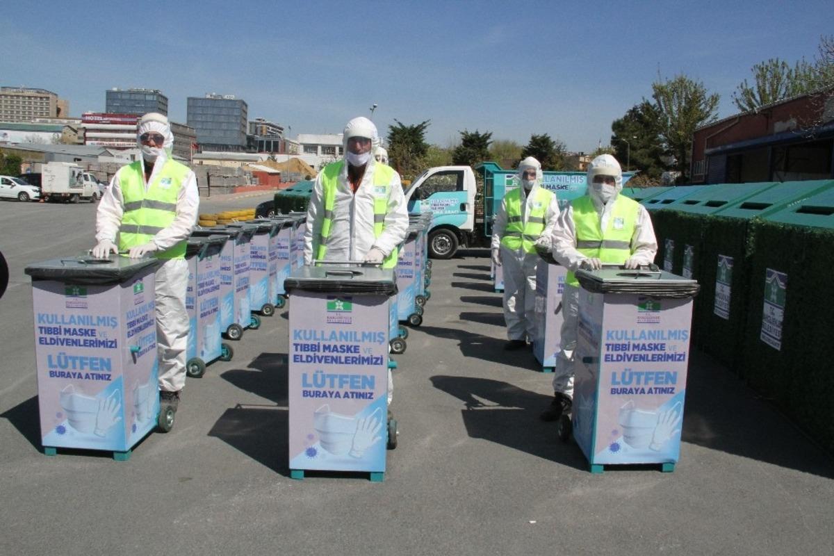 Bah&ccedil;elievler&rsquo;de maske ve eldivenler i&ccedil;in &ldquo;temassız tıbbi atik kutusu&rdquo; d&ouml;nemi