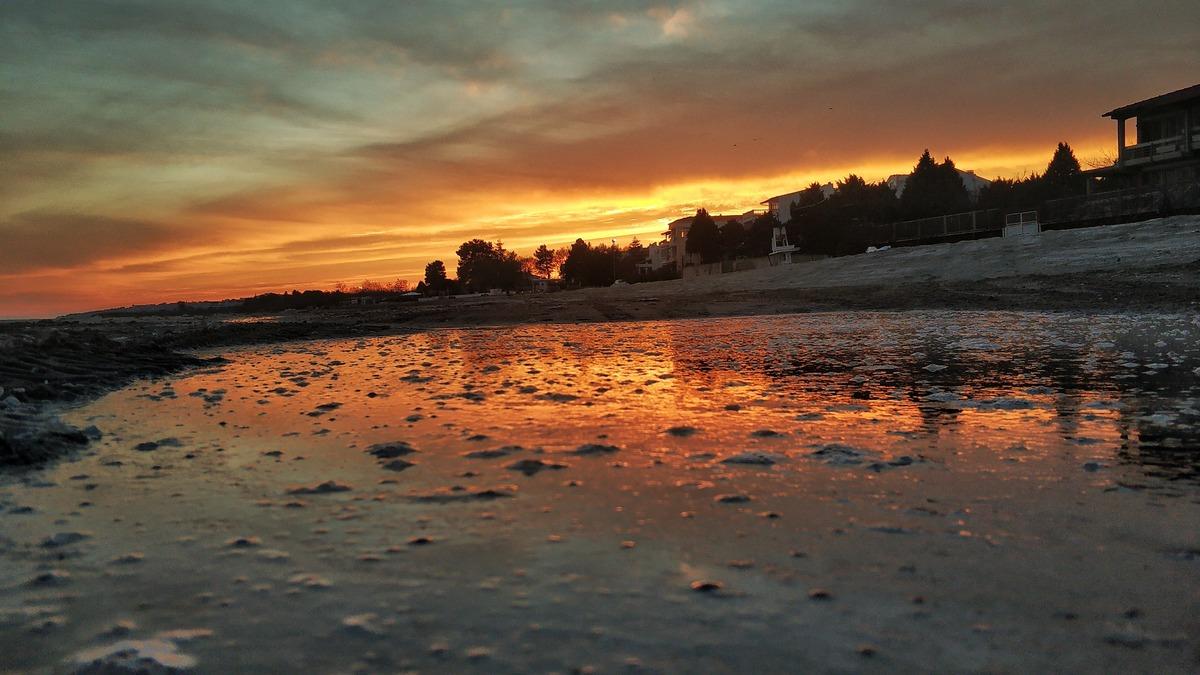 Silivri&rsquo;de kartpostallık g&uuml;n batımı