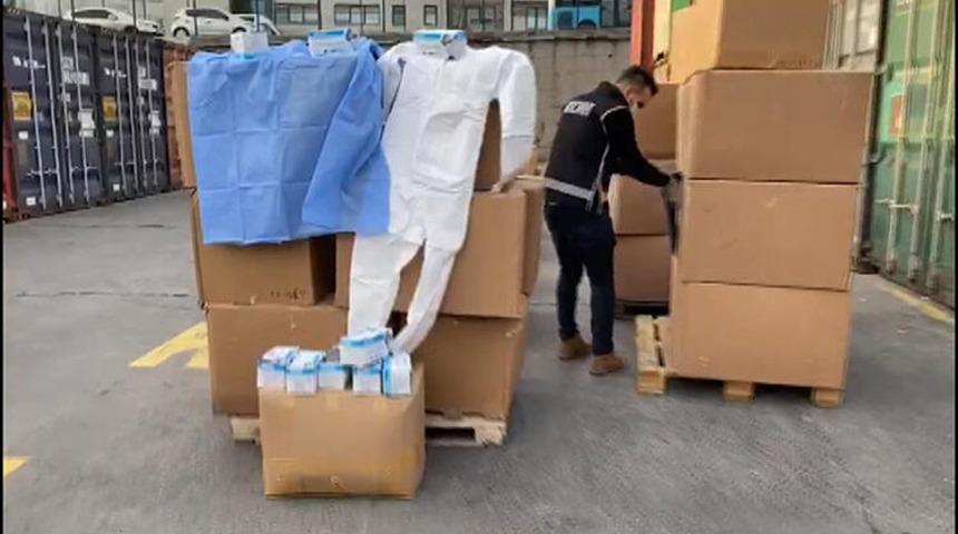 Ambarlı Gümrüğü'nde maske operasyonu