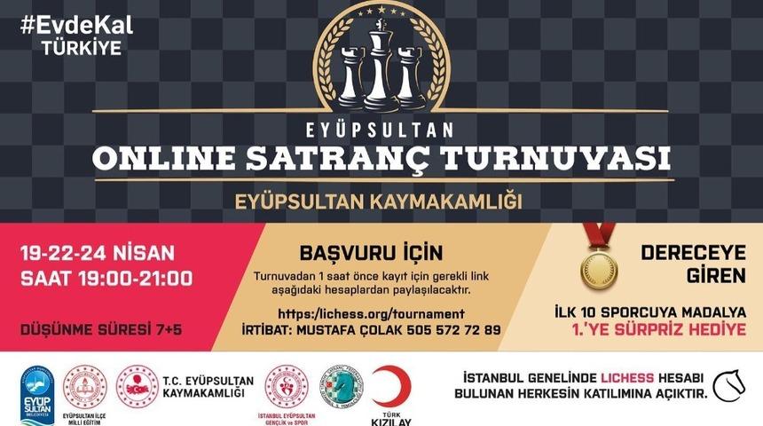 Ey&uuml;psultan&rsquo;da online satran&ccedil; turnuvası 19 Nisan&rsquo;da başlıyor
